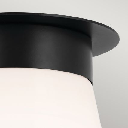 Kichler - ALBERS Ceiling light 1xE27/40W/230V Ø 21.6 cm, Black