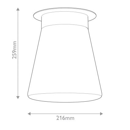 Kichler - Ceiling light ALBERS 1x E27/40W/230V Ø 21.6 cm bronze finish