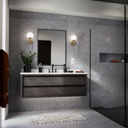 Kichler - LED Bathroom wall light BENNO 1xG9/3W/230V IP44 brass