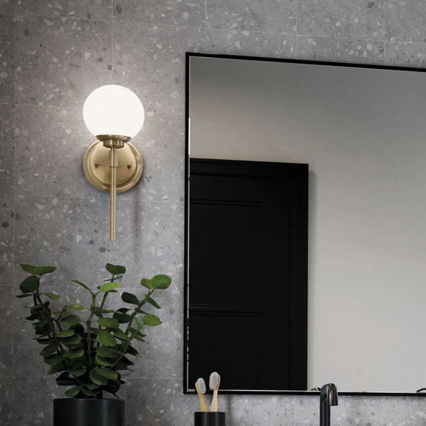 Kichler - LED Bathroom wall light BENNO 1xG9/3W/230V IP44 brass