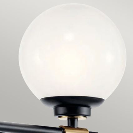 Kichler - BENNO LED Bathroom Wall Light 2xLED/3W/230V Black/Gold IP44