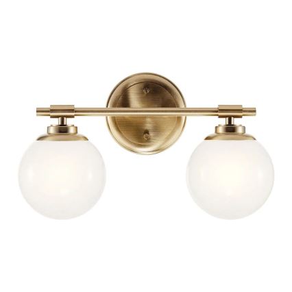 Kichler - LED Bathroom wall light BENNO 2xG9/3W/230V IP44 brass