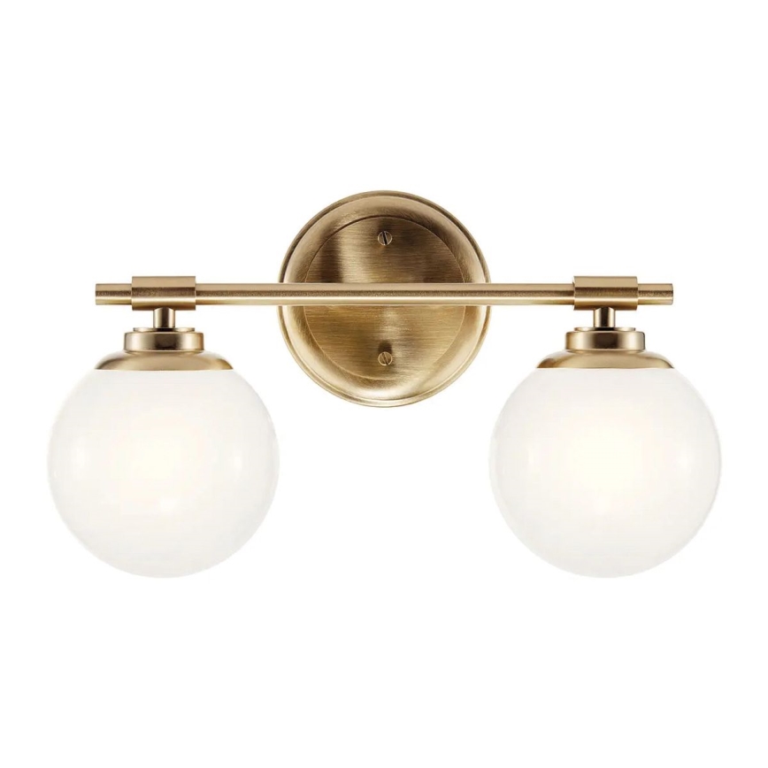 Kichler - LED Bathroom wall light BENNO 2xG9/3W/230V IP44 brass