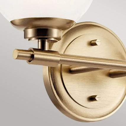 Kichler - LED Bathroom wall light BENNO 2xG9/3W/230V IP44 brass