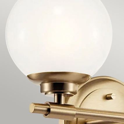 Kichler - LED Bathroom wall light BENNO 2xG9/3W/230V IP44 brass