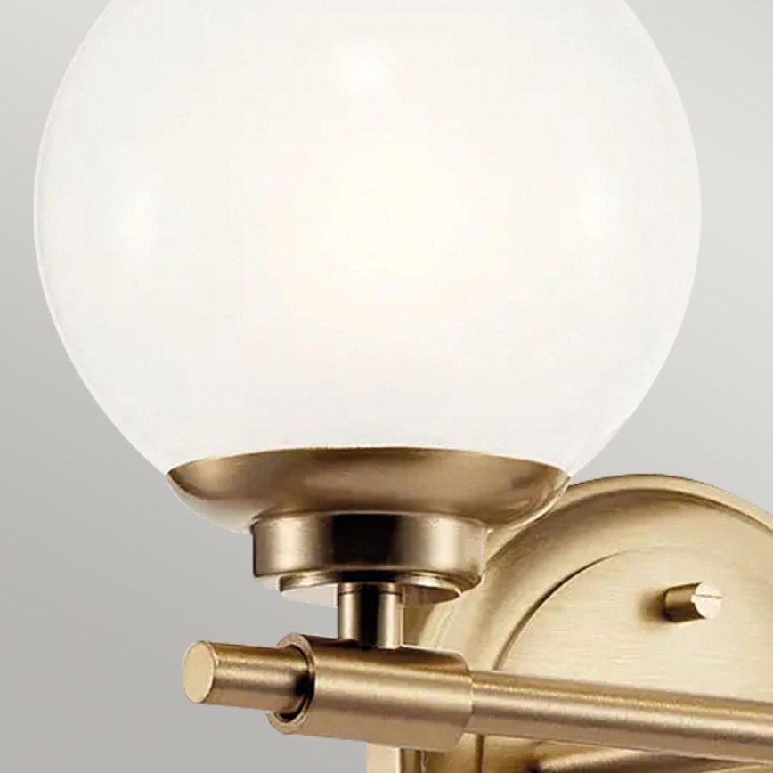 Kichler - LED Bathroom wall light BENNO 2xG9/3W/230V IP44 brass