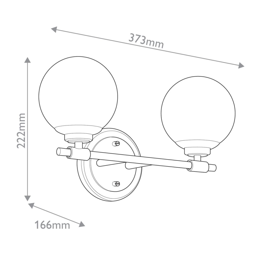 Kichler - LED Bathroom wall light BENNO 2xG9/3W/230V IP44 brass