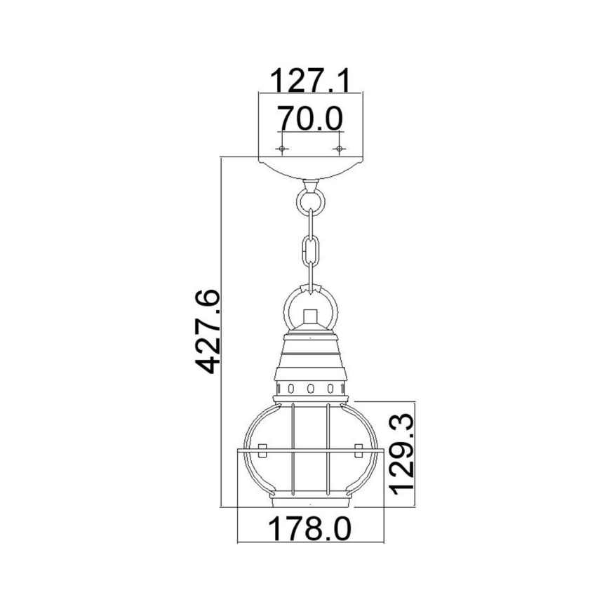 Kichler - Outdoor chandelier on a chain BRIDGE POINT 1xE27/60W/230V IP44