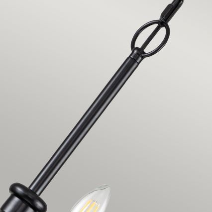 Kichler - Chain-hung chandelier CAPITOL HILL 12xE14/40W/230V Black