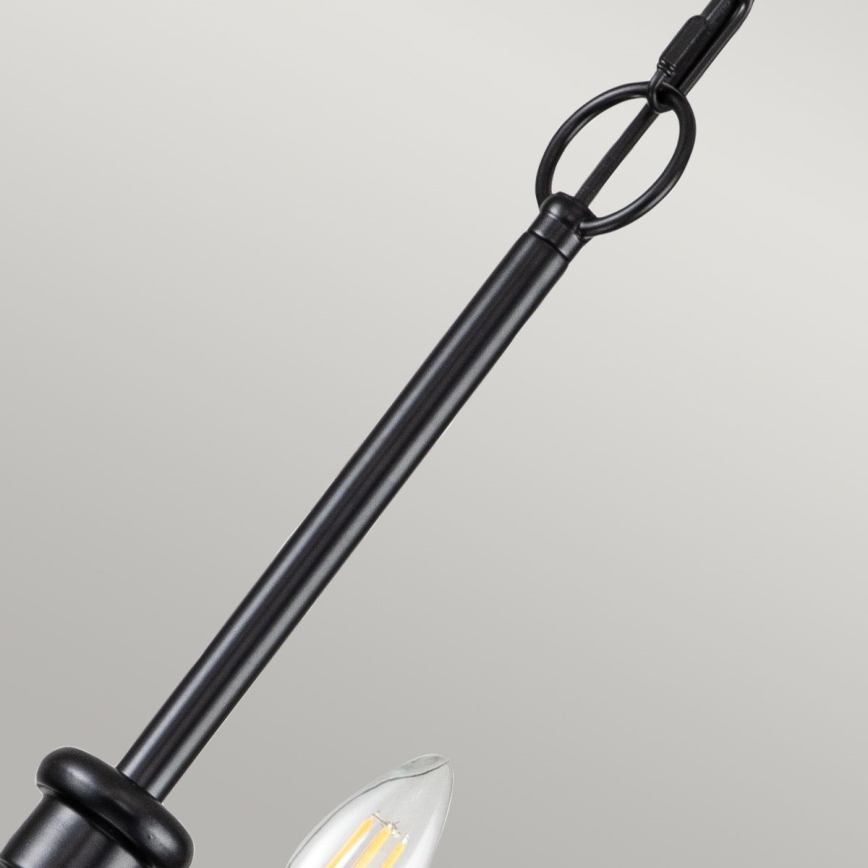 Kichler - Chain-hung chandelier CAPITOL HILL 12xE14/40W/230V Black