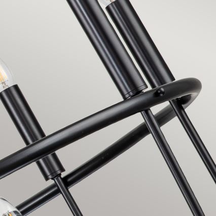 Kichler - Chain-hung chandelier CAPITOL HILL 12xE14/40W/230V Black