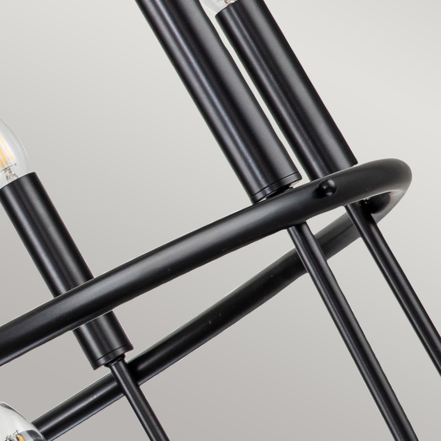 Kichler - Chain-hung chandelier CAPITOL HILL 12xE14/40W/230V Black