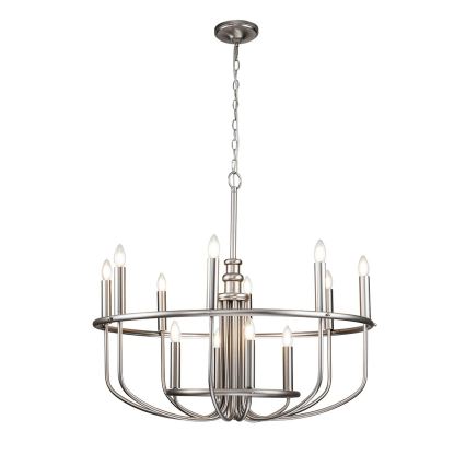 Kichler - Chain-hung Chandelier CAPITOL HILL 12xE14/40W/230V Matte Chrome