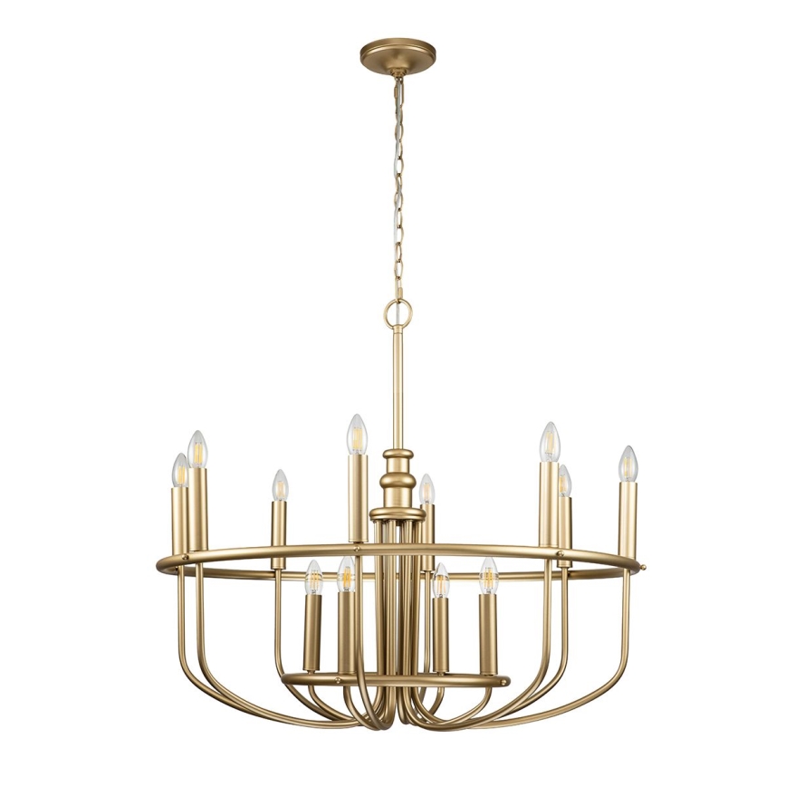 Kichler - Chain-hung chandelier. CAPITOL HILL 12xE14/40W/230V Gold finish