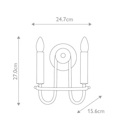 Kichler - Wall Sconce CAPITOL HILL 2xE14/40W/230V Gold
