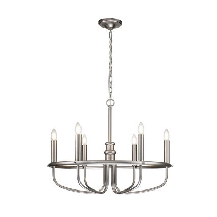 Kichler - Chain-hung chandelier CAPITOL HILL 6xE14/40W/230V matte chrome