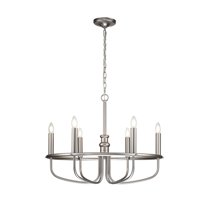 Kichler - Chain-hung chandelier CAPITOL HILL 6xE14/40W/230V matte chrome
