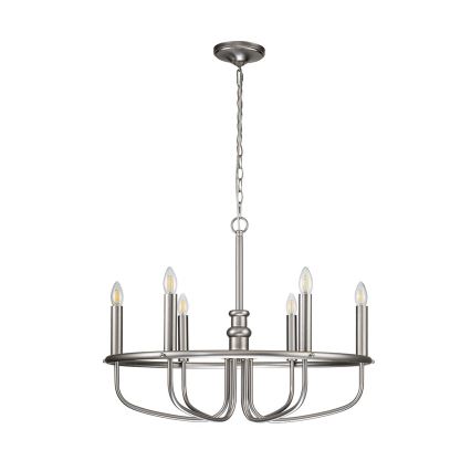 Kichler - Chain-hung chandelier CAPITOL HILL 6xE14/40W/230V matte chrome