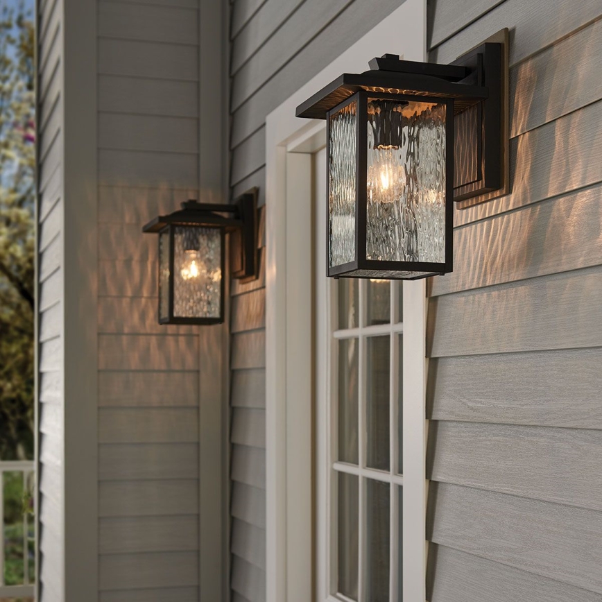 Kichler - Outdoor wall light CAPPANNA 1xE27/60W/230V IP44 black