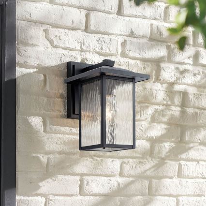 Kichler - Outdoor wall light CAPPANNA 1xE27/60W/230V IP44 black