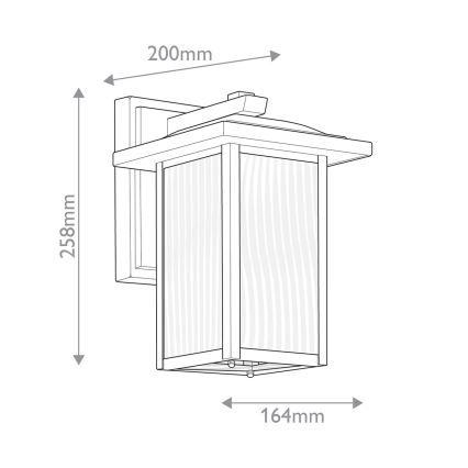 Kichler - Outdoor wall light CAPPANNA 1xE27/60W/230V IP44 black