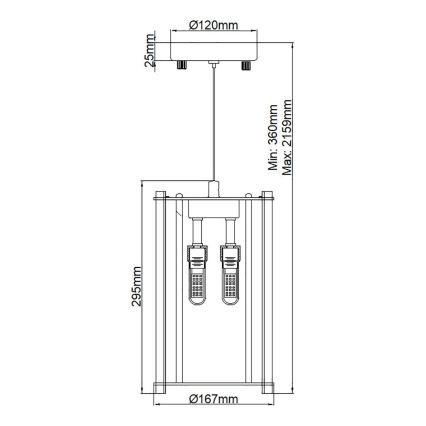 Kichler - LED Bathroom chandelier on a string CRYSTAL SKYE 2xG9/3W/230V IP44