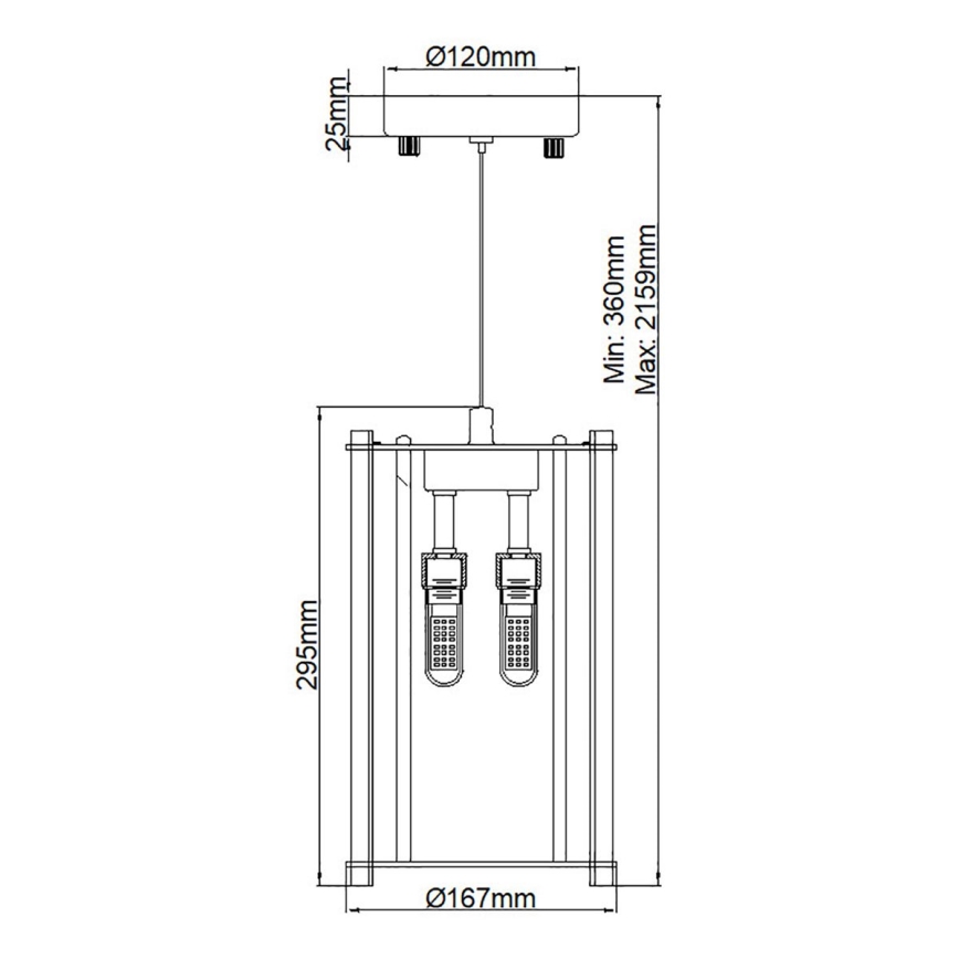 Kichler - LED Bathroom chandelier on a string CRYSTAL SKYE 2xG9/3W/230V IP44