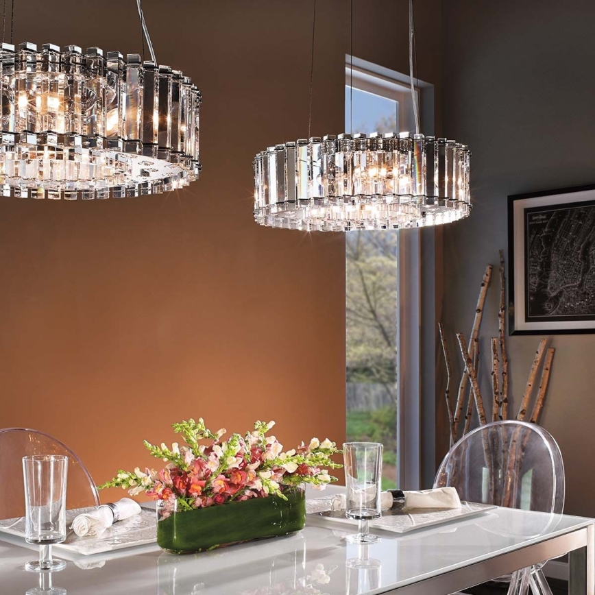 Kichler - LED Bathroom chandelier on a string CRYSTAL SKYE 8xG9/3W/230V IP44