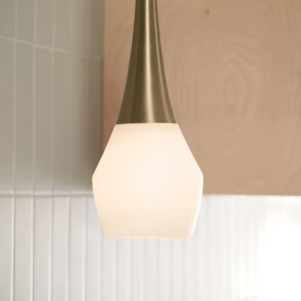 Kichler - Chandelier on a pole DEELA 1xE27/60W/230V d. 17,8 cm brass