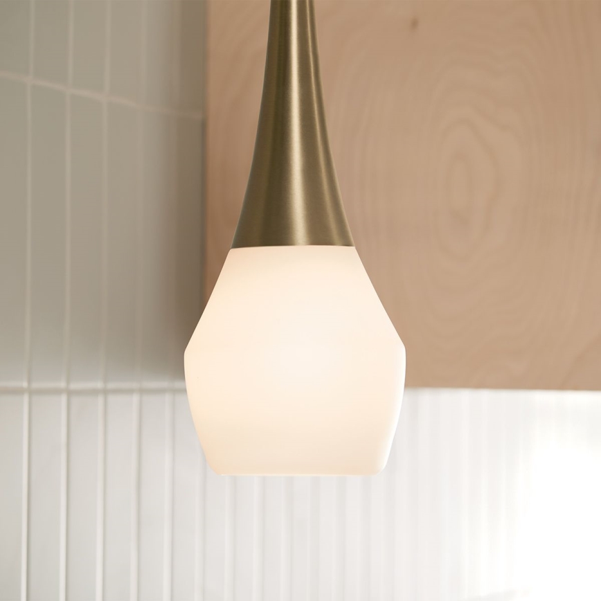 Kichler - Chandelier on a pole DEELA 1xE27/60W/230V d. 17,8 cm brass