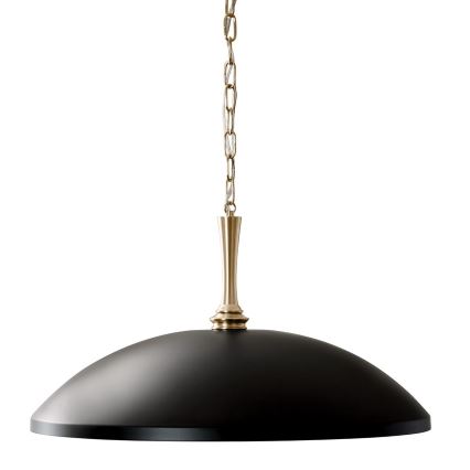 Kichler - Chandelier on a chain DELAROSA 1xE27/60W/230V black/brass