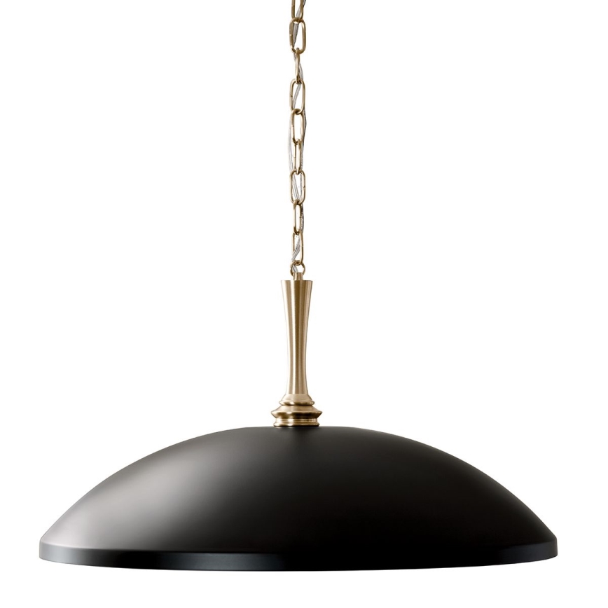 Kichler - Chandelier on a chain DELAROSA 1xE27/60W/230V black/brass