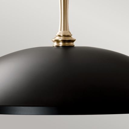 Kichler - Chandelier on a chain DELAROSA 1xE27/60W/230V black/brass