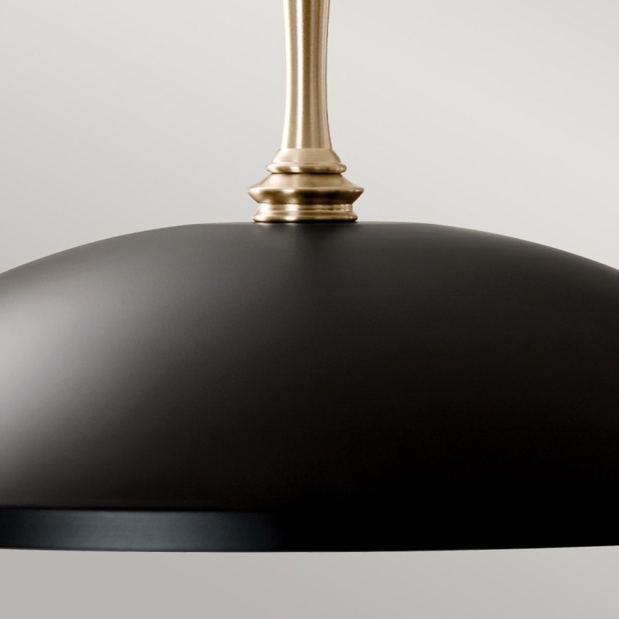 Kichler - Chandelier on a chain DELAROSA 1xE27/60W/230V black/brass