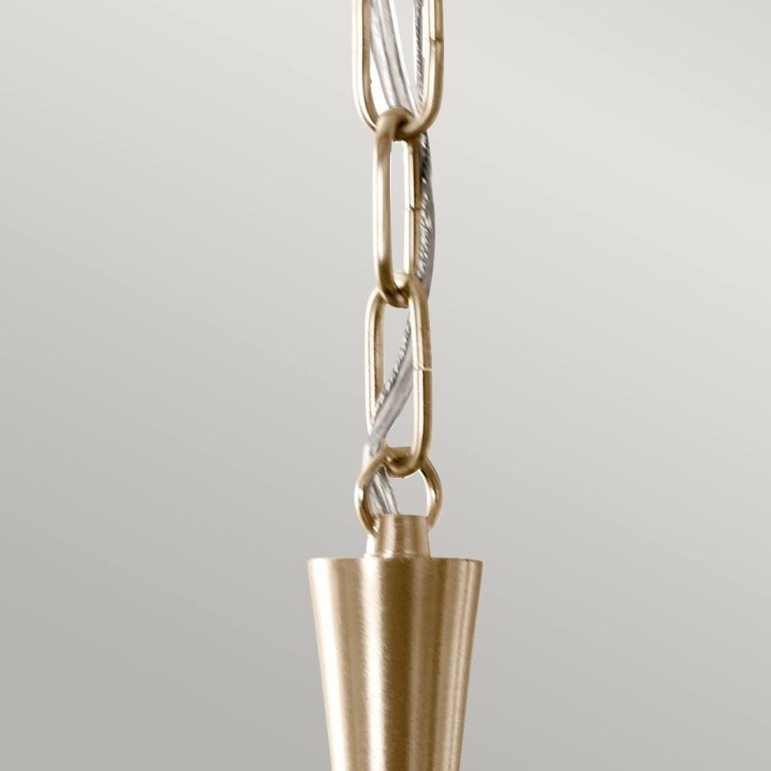 Kichler - Chandelier on a chain DELAROSA 1xE27/60W/230V black/brass