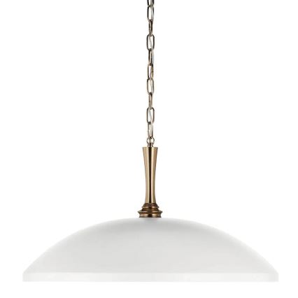 Kichler - Chandelier on a chain DELAROSA 1xE27/60W/230V white/brass