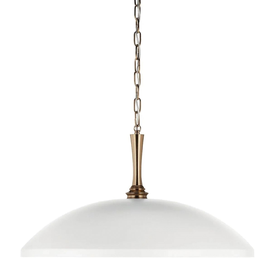Kichler - Chandelier on a chain DELAROSA 1xE27/60W/230V white/brass