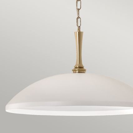 Kichler - Chandelier on a chain DELAROSA 1xE27/60W/230V white/brass
