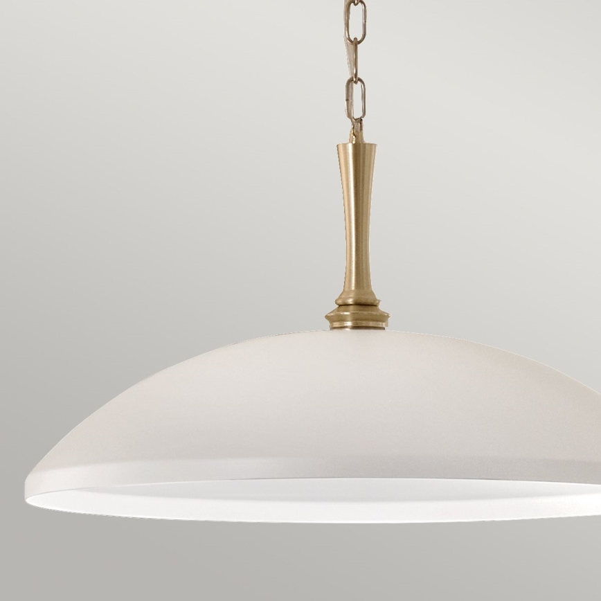 Kichler - Chandelier on a chain DELAROSA 1xE27/60W/230V white/brass