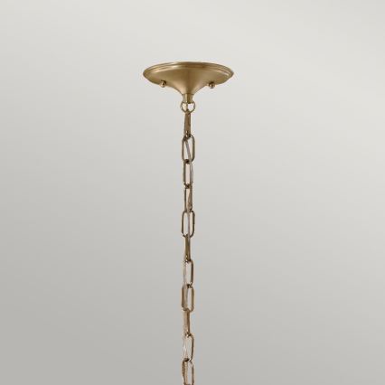 Kichler - Chandelier on a chain DELAROSA 1xE27/60W/230V white/brass