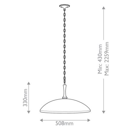 Kichler - Chandelier on a chain DELAROSA 1xE27/60W/230V white/brass