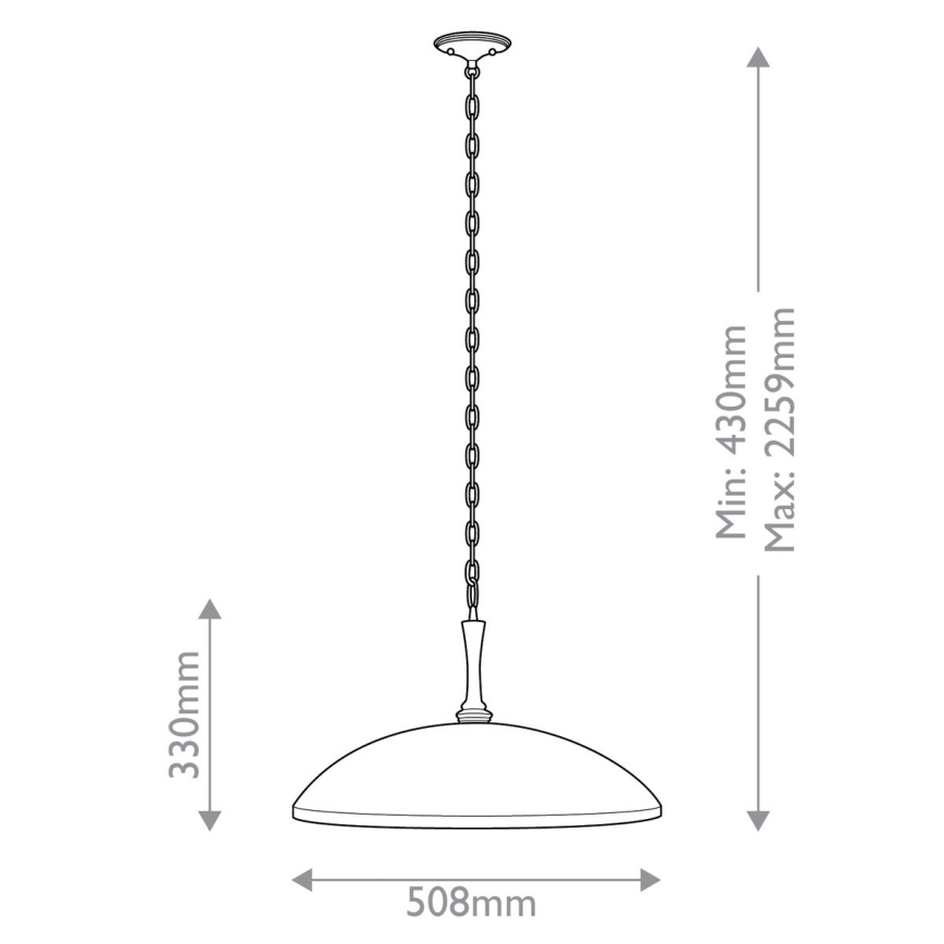 Kichler - Chandelier on a chain DELAROSA 1xE27/60W/230V white/brass