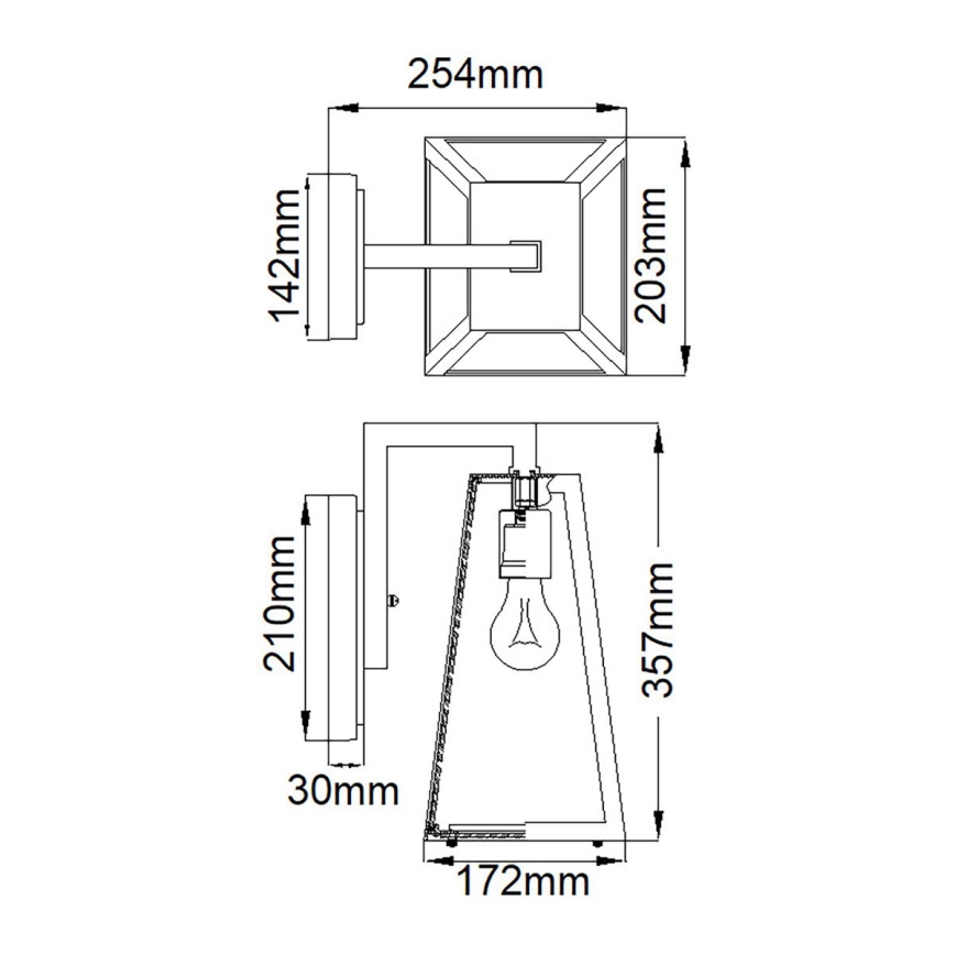 Kichler - Outdoor wall light DELISON 1xE27/60W/230V IP44