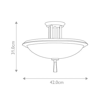 Kichler - Surface-mounted chandelier DREYFUS 3xE27/60W/230V matte chrome