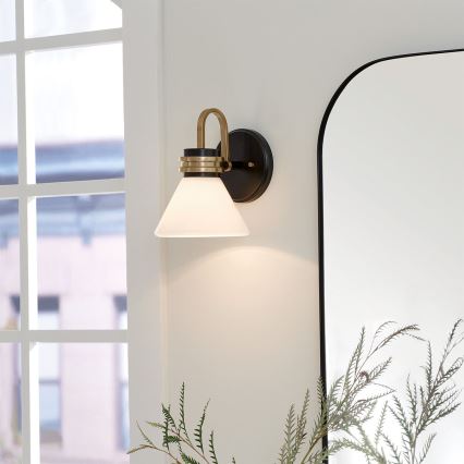 Kichler - LED Bathroom wall lamp FARUM 1xG9/3W/230V IP44 black/brass