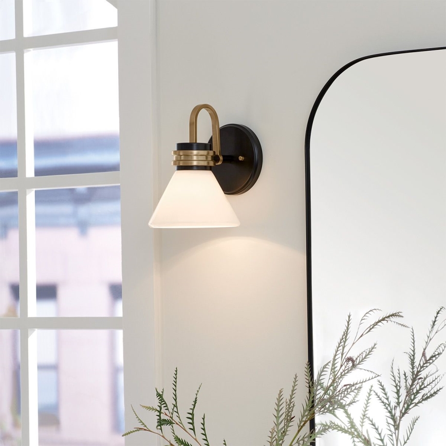 Kichler - LED Bathroom wall lamp FARUM 1xG9/3W/230V IP44 black/brass