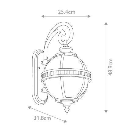 Kichler - Outdoor wall light HALLERON 2xE14/40W/230V IP44