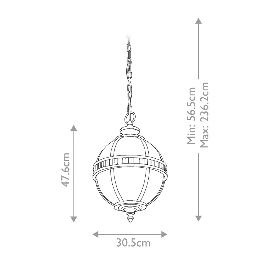 Kichler - HALLERON Outdoor Chain Pendant 3×E14/40W/230V IP44