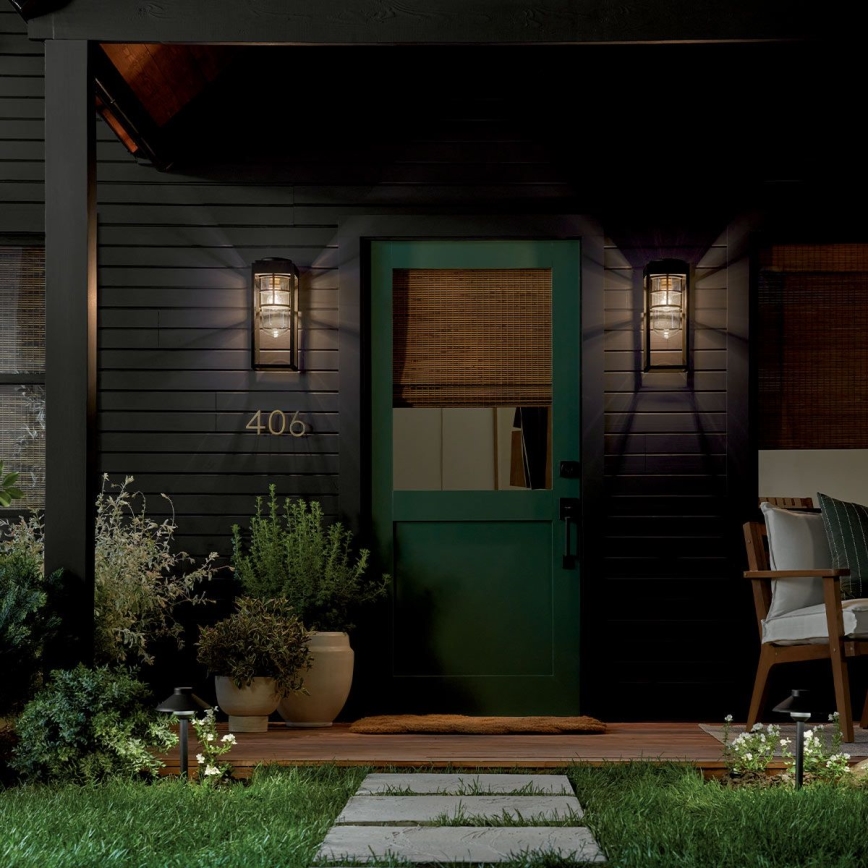 Kichler - Outdoor wall light HONE 1xE27/60W/230V IP44 black