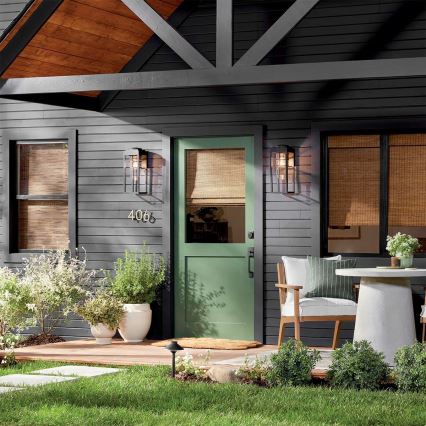 Kichler - Outdoor wall light HONE 1xE27/60W/230V IP44 black
